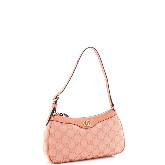 Gucci Ophidia Zip Pochette Shoulder Bag GG Canvas Small Pink - Picture 2 of 6